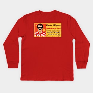 Magnum PI Card Kids Long Sleeve T-Shirt